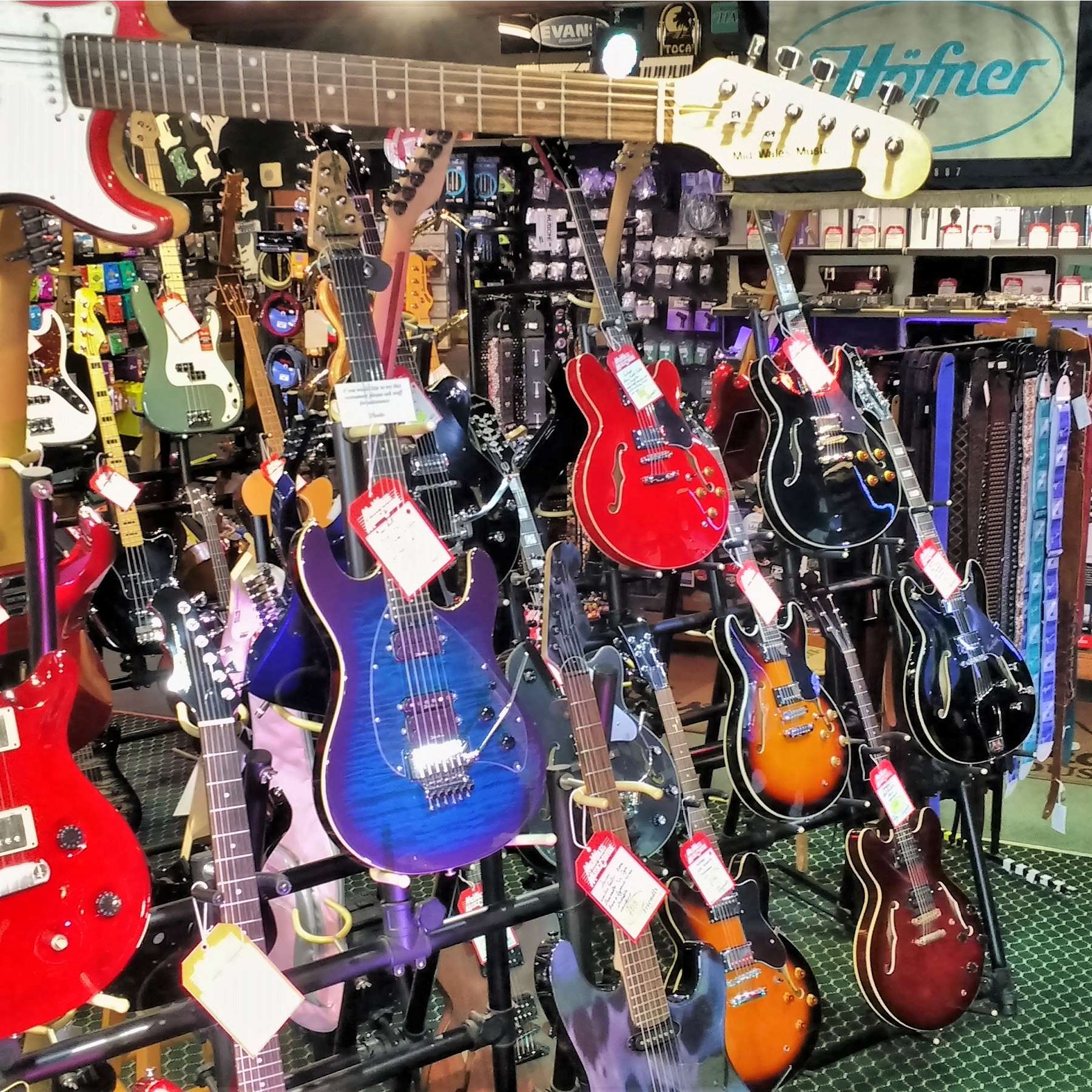 Guitar and accessories display