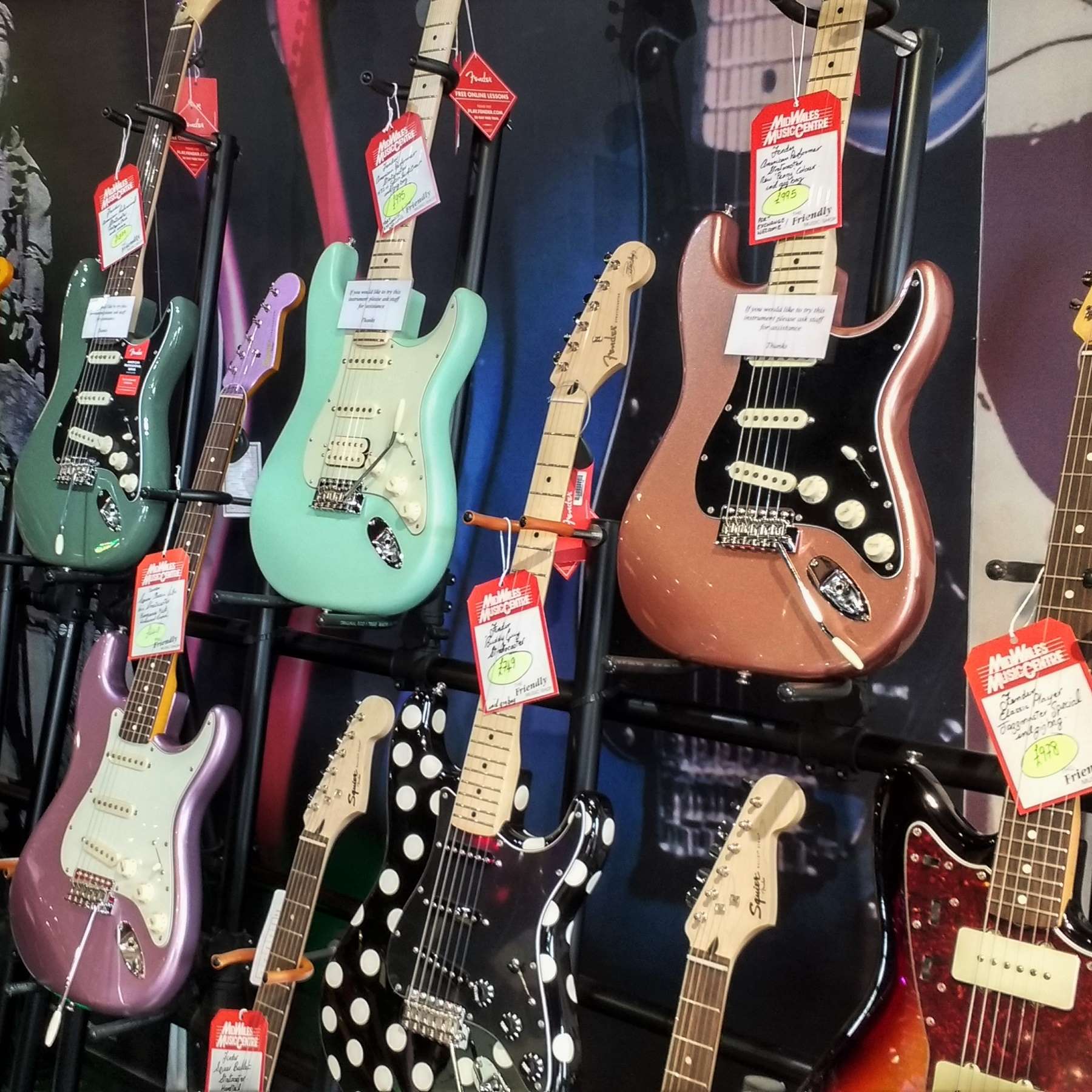Fender guitars